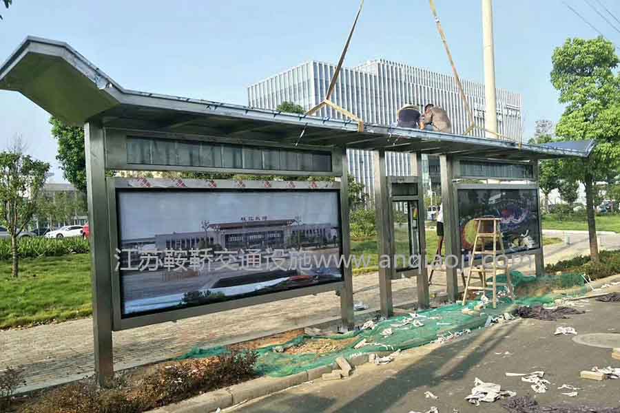 重慶不銹鋼候車亭公交站臺(tái)案例